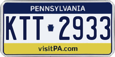 PA license plate KTT2933