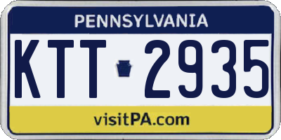 PA license plate KTT2935