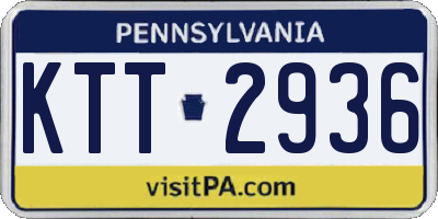 PA license plate KTT2936