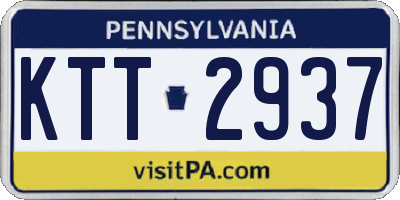 PA license plate KTT2937