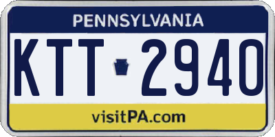 PA license plate KTT2940
