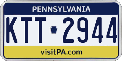 PA license plate KTT2944