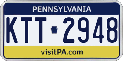 PA license plate KTT2948
