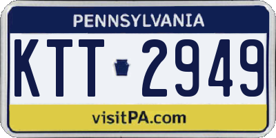 PA license plate KTT2949