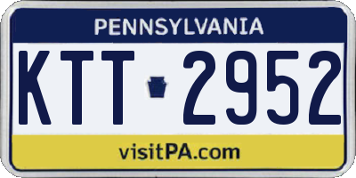 PA license plate KTT2952