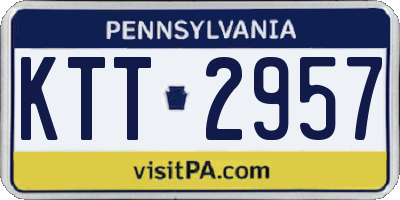 PA license plate KTT2957