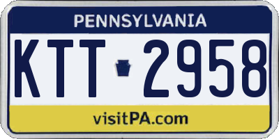 PA license plate KTT2958