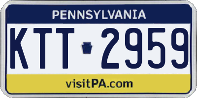 PA license plate KTT2959