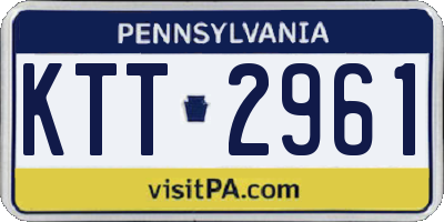 PA license plate KTT2961