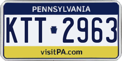 PA license plate KTT2963