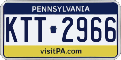 PA license plate KTT2966