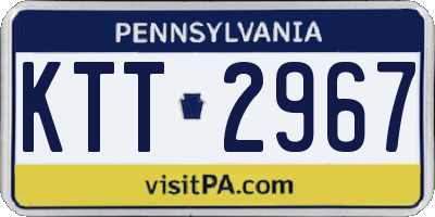 PA license plate KTT2967