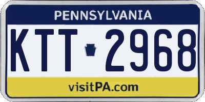 PA license plate KTT2968