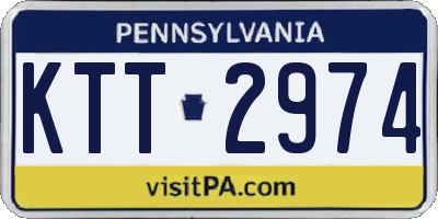 PA license plate KTT2974