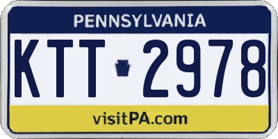 PA license plate KTT2978