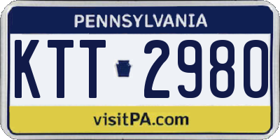 PA license plate KTT2980