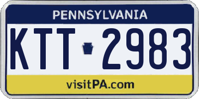 PA license plate KTT2983