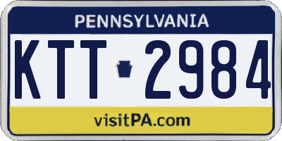 PA license plate KTT2984