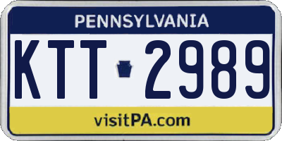 PA license plate KTT2989