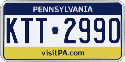 PA license plate KTT2990