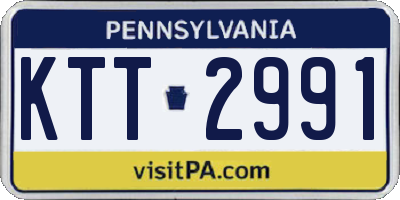 PA license plate KTT2991