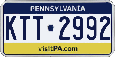 PA license plate KTT2992
