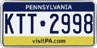 PA license plate KTT2998