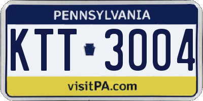PA license plate KTT3004