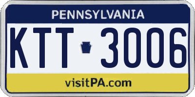 PA license plate KTT3006