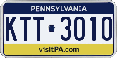 PA license plate KTT3010