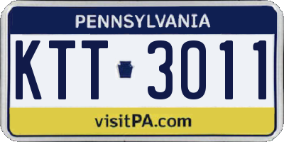 PA license plate KTT3011