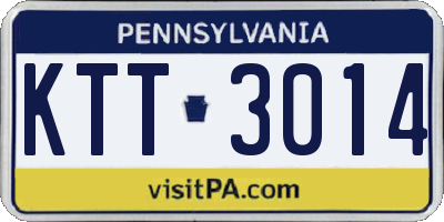PA license plate KTT3014