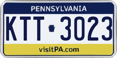 PA license plate KTT3023