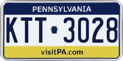 PA license plate KTT3028