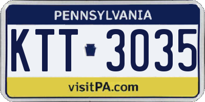 PA license plate KTT3035