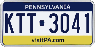 PA license plate KTT3041
