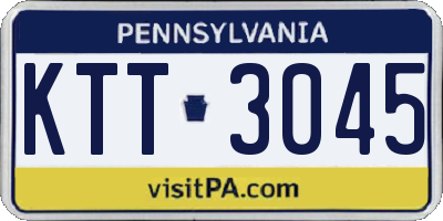 PA license plate KTT3045