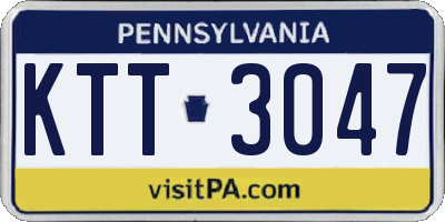 PA license plate KTT3047