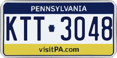 PA license plate KTT3048