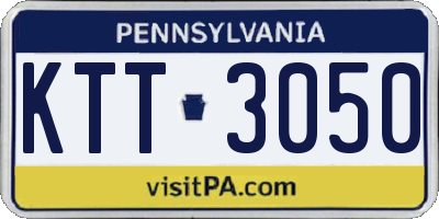 PA license plate KTT3050