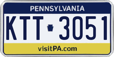 PA license plate KTT3051