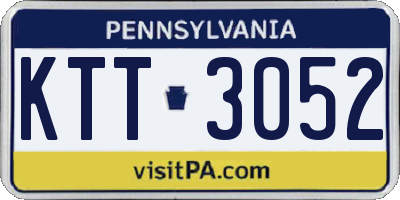 PA license plate KTT3052