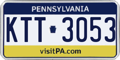 PA license plate KTT3053