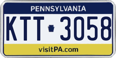 PA license plate KTT3058