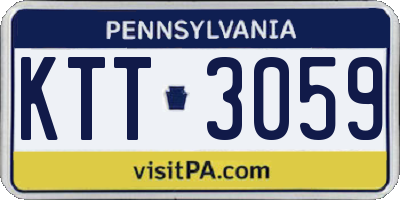 PA license plate KTT3059