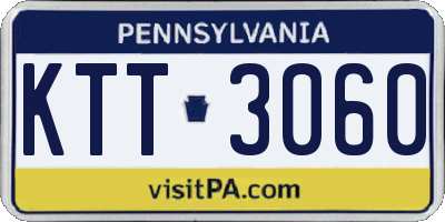 PA license plate KTT3060