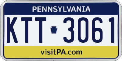 PA license plate KTT3061