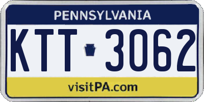 PA license plate KTT3062