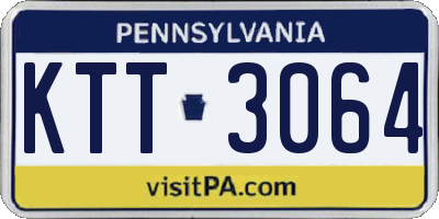PA license plate KTT3064
