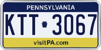 PA license plate KTT3067